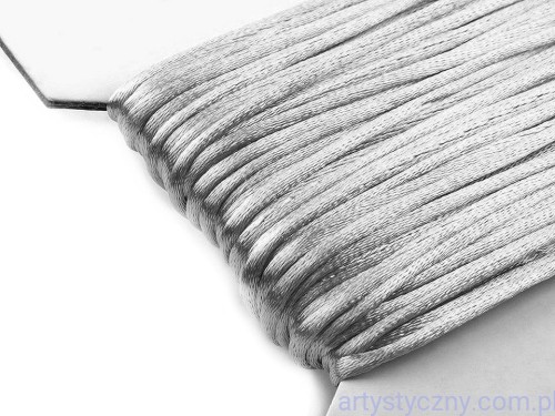 Sznurek Satynowy Gorsetowy ~ SREBRNY 102 - 3 metry