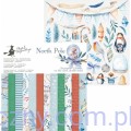 Zestaw papierów do scrapbookingu P13 - Biegun Północny - 15x15cm
