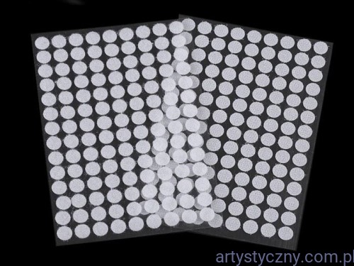 Rzepy Samoprzylepne Kółka Kółeczka 10mm - 126 par - Białe