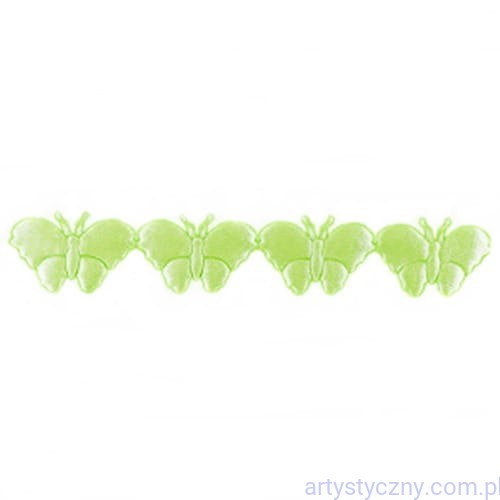 Aplikacje Motylki na taśmie MŁODA ZIELEŃ ~ 40 sztuk