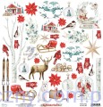 MT-WTL-09 Papier Mintay z elementami - Winterland 09, 30x30cm