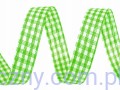 Biało-Zielona Tasiemka Wstążka w Kratkę 12mm - 5 metrów