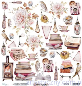 Papier Mintay z elementami do wycinania - Dear Diary 09 - 30x30cm