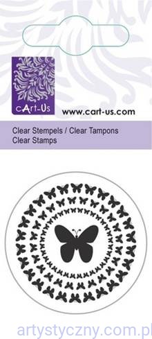 Stempel Akrylowy, Butterflies, Mandala Motyle Motylki