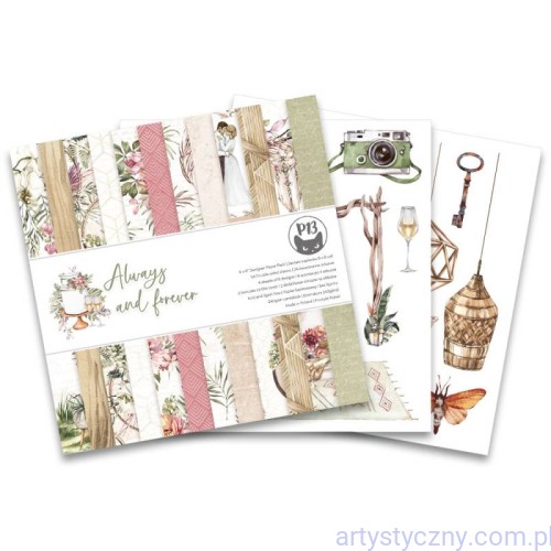 bloczek-papierow-always-and-forever-6x6 Zestaw papierów 15x15cm P13 - Always and Forever