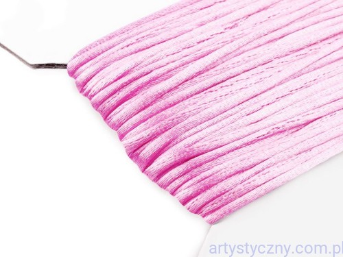 Sznurek Satynowy Gorsetowy 2mm ~ RÓŻOWY - 3 metry