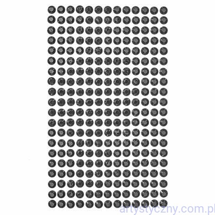 GRKR-066 Kryształki Cyrkonie Samoprzylepne 6mm, 260szt, Czarne