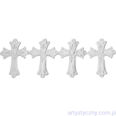 Aplikacje Krzyże Krzyżyki na Komunię 40 sztuk  - Białe