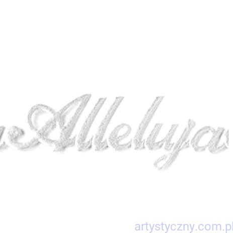 Aplikacje wielkanocne napis Alleluja - 10szt - Białe