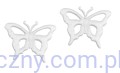 Aplikacje Ażurowe Motyle Motylki ~ 20 szt ~ BIAŁE