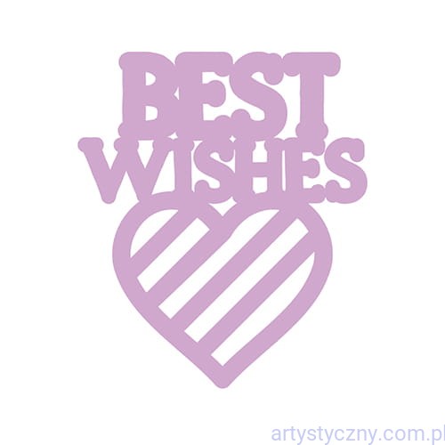 DCDIE036 Wykrojnik Dovecraft - Best Wishes - Napis Serce - 036