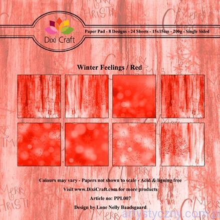 Papiery Dixi Craft - 15x15cm Winter Feelings Red PPL007