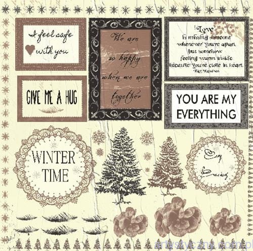 ARTCE02 Papier 13@rts - Cosy Evening, Winter letters – Hot  Chocolate edition 30x30cm