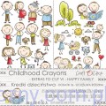 CC-DOD-VI-CHC-26 Zestaw dodatków do wycinania Childhood Crayons - Happy Family 2ark, 15x30cm