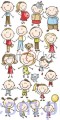 CC-DOD-VI-CHC-26 Zestaw dodatków do wycinania Childhood Crayons - Happy Family 2ark, 15x30cm