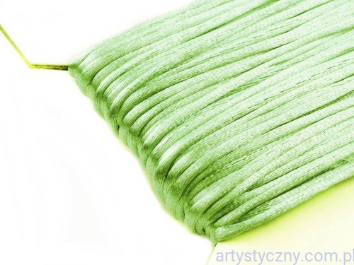 Sznurek Satynowy Gorsetowy 2mm ~ Zielony, Młoda Zieleń - 3 metry
