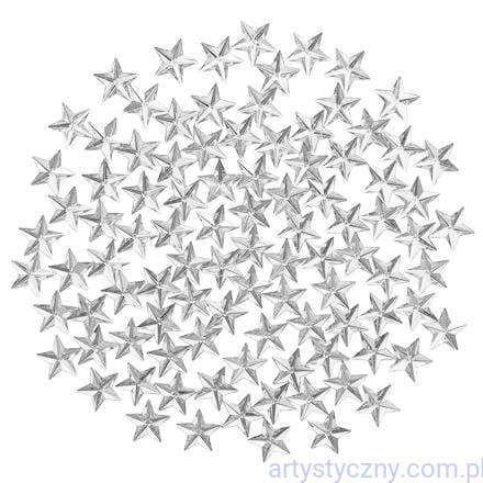 Kryształki Dekoracyjne ~ Gwiazdki Gwiazdeczki 6mm ~ 200 szt ~ Srebrne