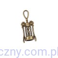 SCB25013656 Metalowa Zawieszka Wisiorek Charms - Korkociąg - 4 szt