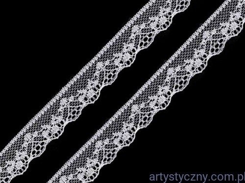 Delikatna Koronka Biała 18mm - 1 metr