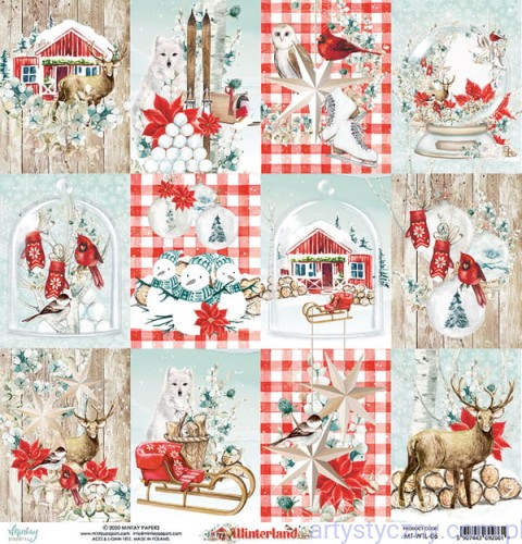 Papier Dwustronny Mintay 30x30cm - Winterland 06