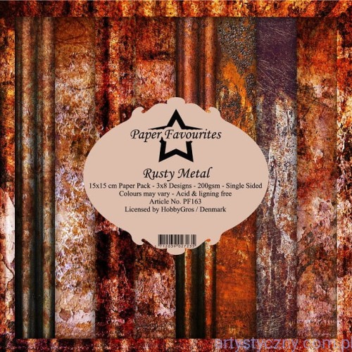 Papiery Dixi Craft 15x15cm - Rusty Metal - PF163