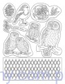 Stemple Akrylowe Aurelie - Winter - Zimowe Sowy 9szt AUCS1004