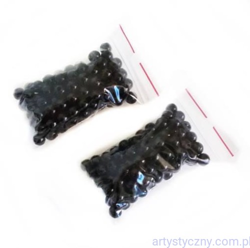 Perły Perełki Koraliki Kulki 6mm - Czarne - 100 sztuk