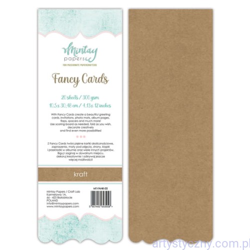 Baza do kartek Kraft - 20ark - 10x30cm - Mintay Fancy Cards MT-FANK-03