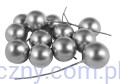 Perełki na druciku jarzębina jagody 12szt - Srebrne