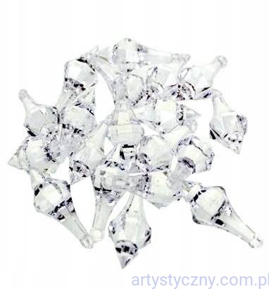 Zestaw 19szt KRYSZTAŁY Sople Sopelki Zawieszki Bombki
