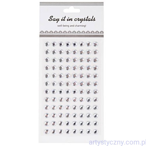 Dżety Kryształki Cyrkonie Samoprzylepne 8mm - Srebrne