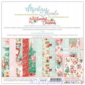 Zestaw papierów do scrapbookingu 15x15cm - Mintay - The Sweetest Christmas - 12ark