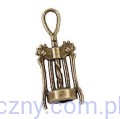 SCB25013656 Metalowa Zawieszka Wisiorek Charms - Korkociąg - 4 szt