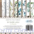 Paper Heaven - Zestaw papierów 15x15cm - W głębi lasu - Kwiaty do wycięcia PHWGLFSET