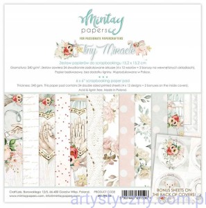 Zestaw papierów do scrapbookingu Mintay - Tiny Miracle - 15x15cm