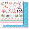 Zestaw papierów do scrapbookingu - Japanese Dreams - 30x30cm