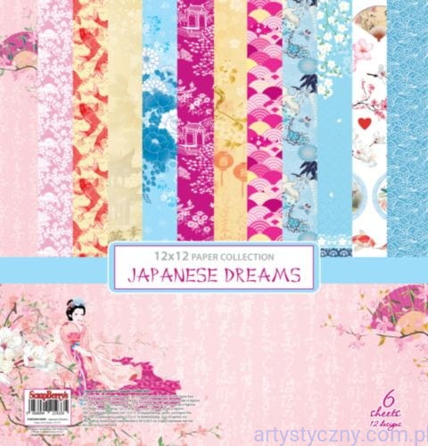 Zestaw papierów do scrapbookingu - Japanese Dreams - 30x30cm