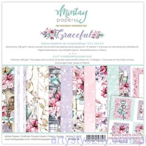 Zestaw papierów do scrapbookingu Mintay - Graceful - 15x15cm