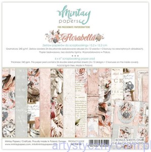 Zestaw papierów do scrapbookingu Mintay - Florabella - 15x15cm