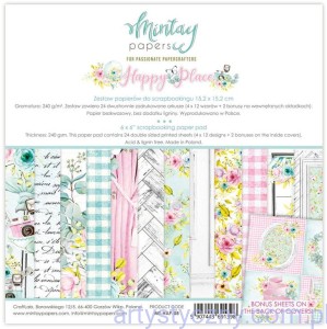 Zestaw papierów do scrapbookingu Mintay - Happy Place - 15x15cm