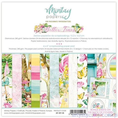 Zestaw papierów do scrapbookingu Mintay - Better Times - 15x15cm