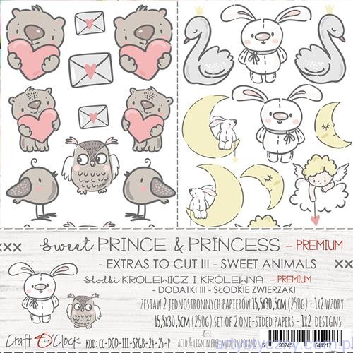 Sweet Prince Princess Animals - dodatki do wycięcia PREMIUM 15x30cm CC-DOD-III-SPGB-24-25-P
