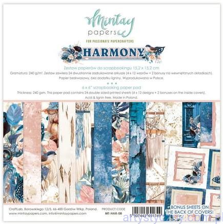 Zestaw papierów do scrapbookingu Mintay - Harmony - 15x15cm MT-HAR-08