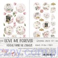 Zestaw etykiet 2szt do wycięcia - Love Me Forever - Zestaw Ślubny - Craft o'Clock CC-DIGI-PR07