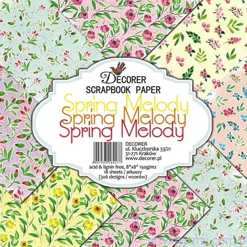 Papiery do Scrapbookingu 20x20cm - Spring Melody - 6ark