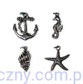 Metalowe Zawieszki Wisiorki Charms - MARINE - 4 sztuki DPCH-001