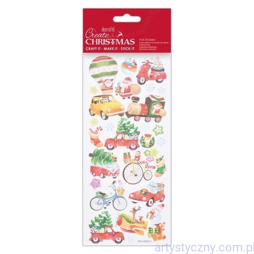 Papermania Naklejki Metaliczne 28szt  - Gift Delivery PMA 828915