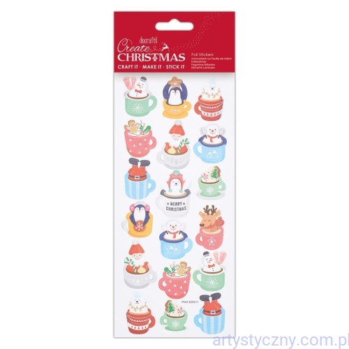 Papermania Naklejki Metaliczne 18szt -  Hot Chocolate PMA 828911