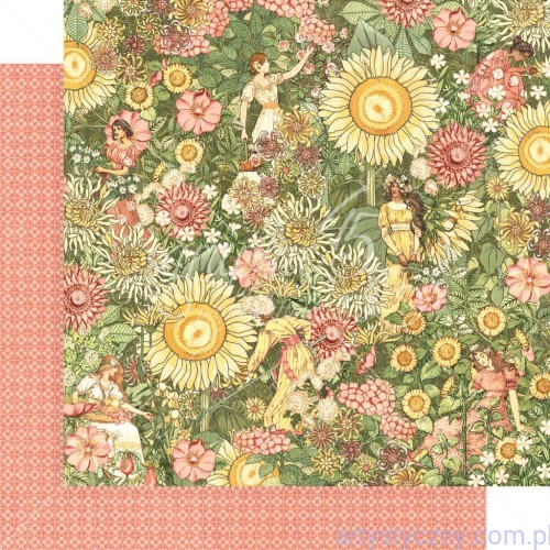 Papier Graphic45 Thoughtfully Planted - Kwiaty 30x30cm