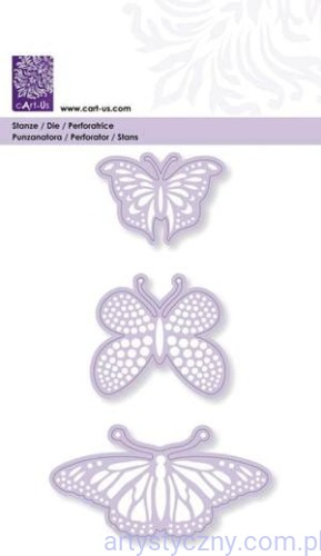 Wykrojniki Cart-Us 3szt - Butterflies - Motyle Motylki 0141